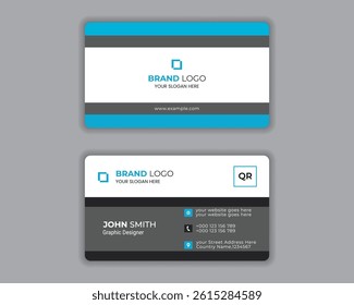 A Modern highly versatile business card template that is designed for both corporate business and personal usage.