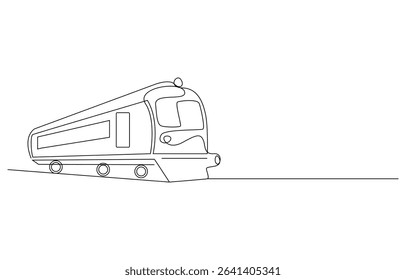 Modern High-Speed Train in Continuous Line Art