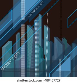 modern high-tech business background with architectural elements