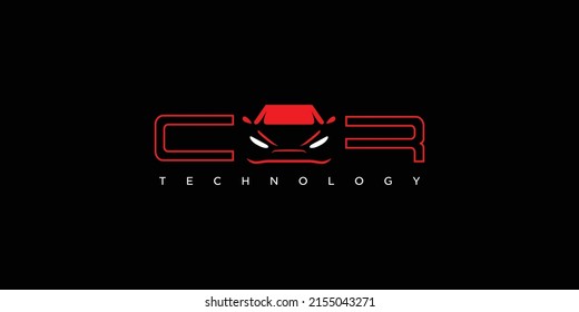Modernes Design für High-Tech-Automobil-Technologie, Illustration Logo