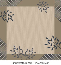 modern hijab pattern design on brown background