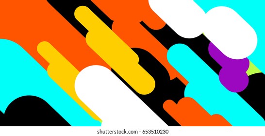 Modern hipster art graphics. Dynamic flyer. Geometric flat bright background. Element for design business cards, invitations, gift cards and brochures Vector illustration.