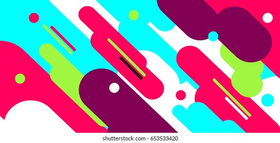 Modern hipster art graphics. Dynamic flyer. Geometric flat bright background. Element for design business cards, invitations, gift cards and brochures Vector illustration.