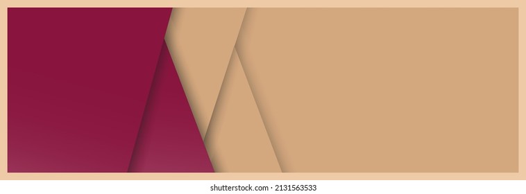 Modern hipster futuristic graphic abstract background. Maroon background with stripes. Vector abstract background texture design, poster, maroon and light brown background banner Vector illustration.