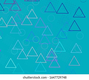Modern hipster illustration. Light backdrop with triangles for decoration design. 