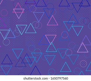 Moderna ilustración hipster. Fondo claro con triángulos para el diseño de la decoración. 