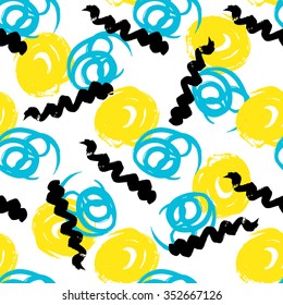 Modern hipster seamless geometric pattern. Abstract hand drawn background. Stylish modern print. Cute background for website, texture, fabric, invitation, save the date cards.