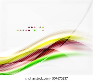 Modern hi-tech glossy glass wave, vector background