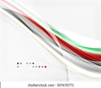 Modern hi-tech glossy glass wave, vector background