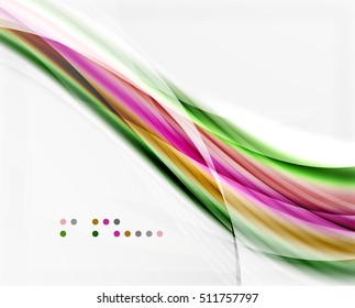 Modern hi-tech glossy glass wave, vector background