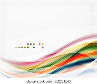 Modern hi-tech glossy glass wave, vector background