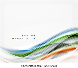 Modern hi-tech glossy glass wave, vector background