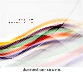 Modern hi-tech glossy glass wave, vector background