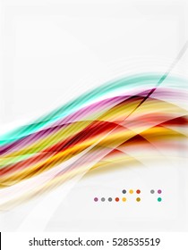 Modern hi-tech glossy glass wave, vector background