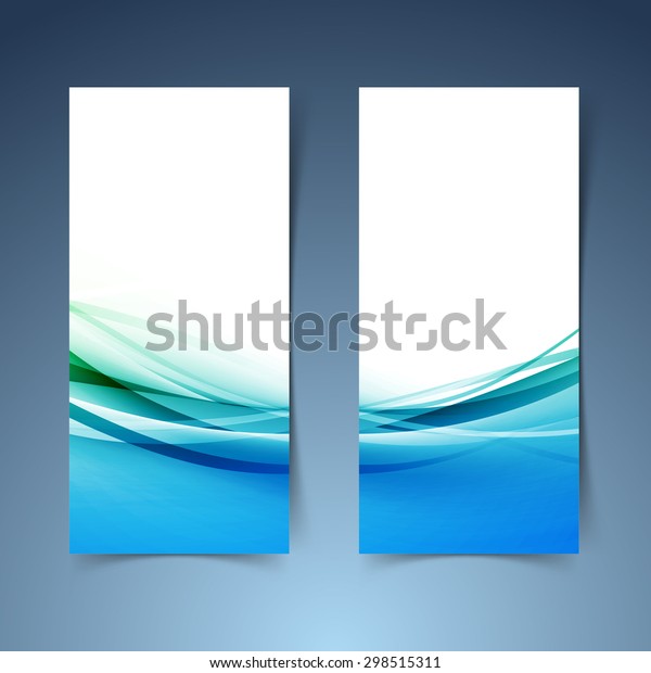 Modern hi-tech swoosh wave banner
collection with abstract speed lines. Vector
illustration