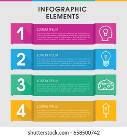 Modern hole infographic template. infographic design with hole icons includes cheese, nesting house. can be used for presentation, diagram, annual report, web design.