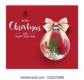 Modern holidays background with Christmas tree branches decorated with berries, stars and candy canes and christmas lights festive elements,Christmas background banner 