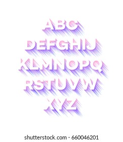 Modern holidays party alphabet. Vector illustration EPS10