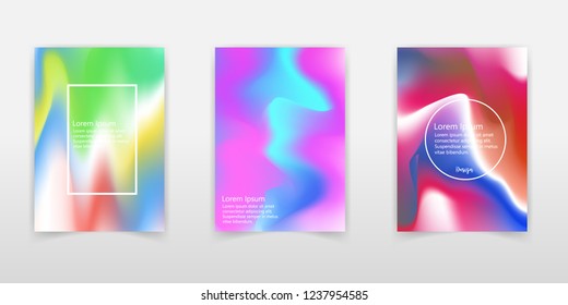 Modern Holographic Foil background. Minimal covers design. Cool line gradients. Eps10 vector.