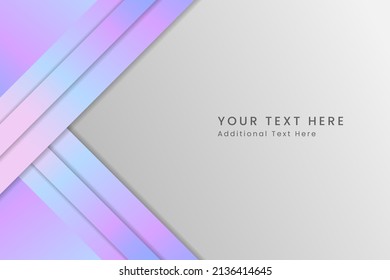 Modern holographic geometric abstract technology design on white background. Colorful gradient template for banner, business, cover, flyer, brochure, texture, card