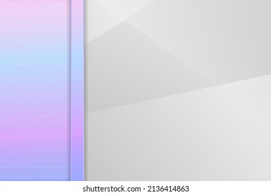 Modern holographic geometric abstract technology design on white background. Colorful gradient template for banner, business, cover, flyer, brochure, texture, card