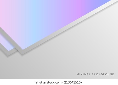 Modern holographic geometric abstract technology design on white background. Colorful gradient template for banner, business, cover, flyer, brochure, texture, card