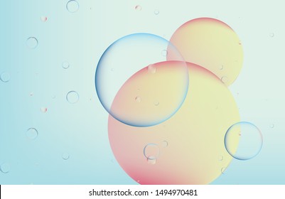 modern holographic round shapes, abstract gradient spheres, bubble multicolor background and wallpaper, vector eps