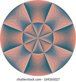 Modern Holy Cross derived from ancient motifs in vivid and brilliant colors in sophisticated vector art with 215 shades of colors