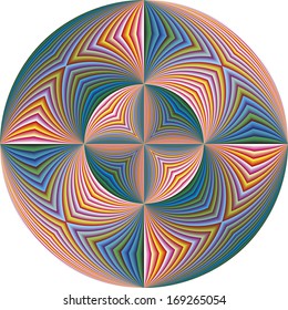 Modern Holy Cross derived from ancient motifs in vivid and brilliant colors in sophisticated vector art with 215 shades of colors
