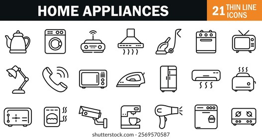 "Modern Home Appliances Icon Representing Smart Devices, Household Equipment, and Comfort Solutions"