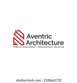 Vector de logotipo de arquitectura residencial moderna