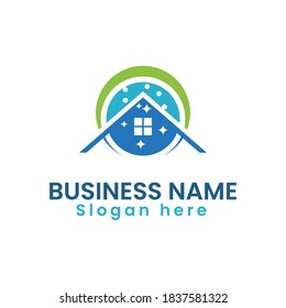 modern home and building cleaning logo template vector 05