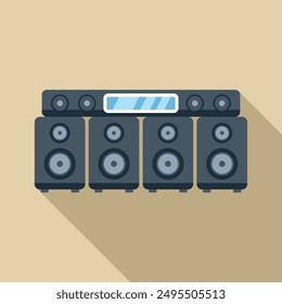 Modernes Heimkinosystem spielt Musik
