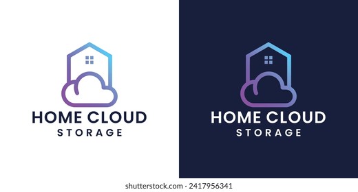 ideas modernas de diseño de logotipos de almacenamiento en nube para el hogar