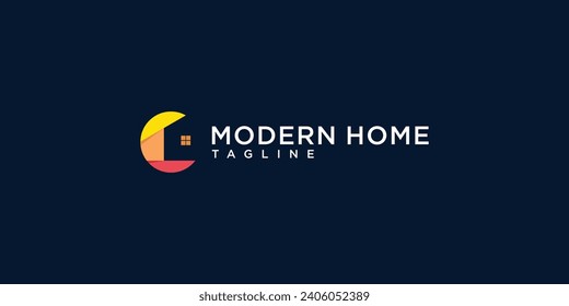 Modern home and elegant real estate logo design inspiration