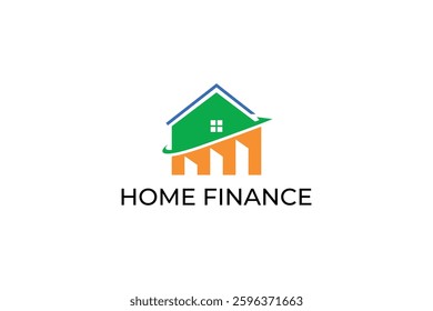 Modern Home Finance Logo Representing Growth and Investment in Real Estate Market