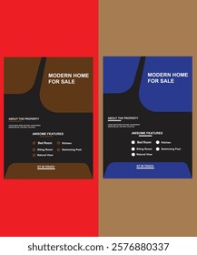 modern home flyer design template