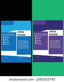 Modern home flyer template design