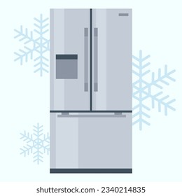 Moderno frigorífico para uso doméstico. Congelador eléctrico para la cocina.