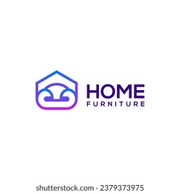 Modern home furniture company logo design