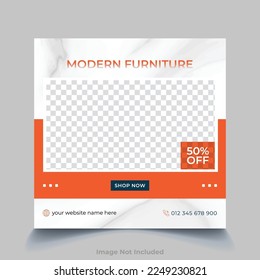 modern home furniture sells social media post design
