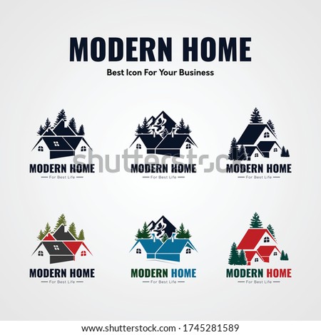 Modern Home or Hills Home Logo Template Design Vector Best for your Business or Brand identity 