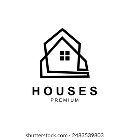 Modern home house logo vector icon illustration.