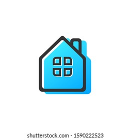 modern home or house outline illustration design