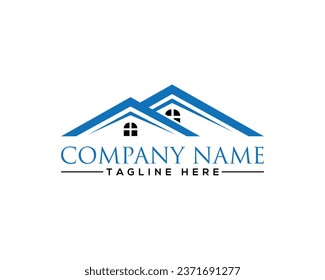 Modern Home, House, Property, Building, Real Estate and Realty Logo Design Concept. Home Property Top Roof Creative  Vector Icon.