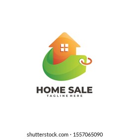 Modern Home House Real Estate And Price Tag Sale Logo Icon