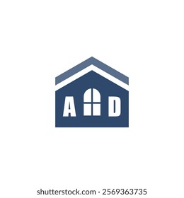 Modern Home Improvement Logo Design with Roof Icon