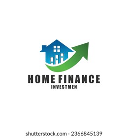 Modern Home Investment, financial logo design growth modern building design.