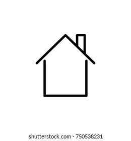 Modern home line icon. Premium pictogram isolated on a white background. Vector illustration. Stroke high quality symbol. House icon in modern line style.