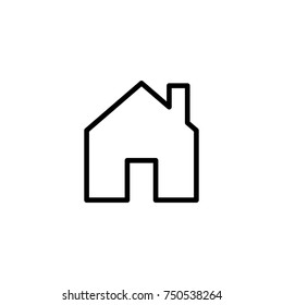 Modern home line icon. Premium pictogram isolated on a white background. Vector illustration. Stroke high quality symbol. House icon in modern line style.